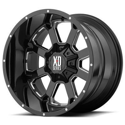 KMC XD Series XD825 Buck 25 Gloss Black Milled Wheels